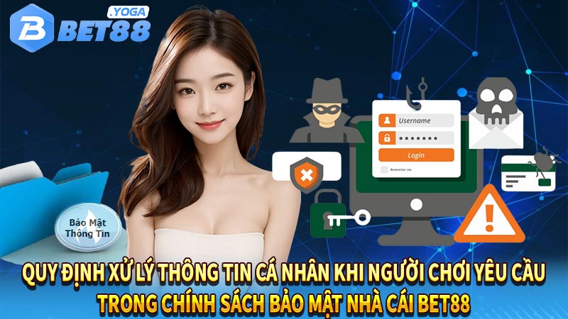 Quy định xử lý thông tin cá nhân khi người chơi yêu cầu trong chính sách bảo mật nhà cái bet88 